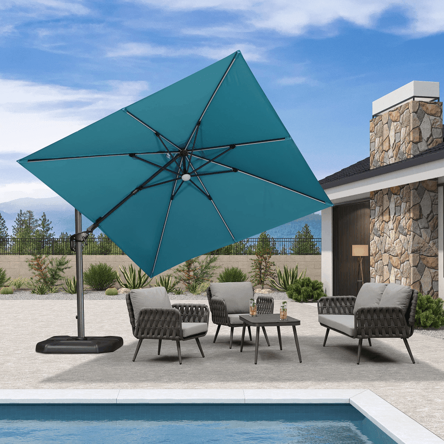 Cantilever Umbrella with Solar LED Lights Cantilever Umbrella with Solar LED Lights