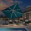 PURPLE LEAF LED Economical 10 ft Outdoor Umbrellas - Purple Leaf Garden