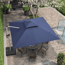 PURPLE LEAF Double Top 10ft Square Sunbrella Cantilever Umbrella For Sale - Purple Leaf Garden