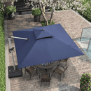 PURPLE LEAF Double Top 10ft Square Sunbrella Cantilever Umbrella For Sale - Purple Leaf Garden