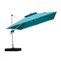 PURPLE LEAF Double Top 360 Degree Rotation 9 ft / 10 ft / 11 ft / 12 ft Square Patio Classic Umbrella - Purple Leaf Garden