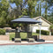 PURPLE LEAF Double Top 360 Degree Rotation 9 ft / 10 ft / 11 ft / 12 ft Square Patio Classic Umbrella - Purple Leaf Garden