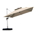 PURPLE LEAF Double Top 360 Degree Rotation 9 ft / 10 ft / 11 ft / 12 ft Square Patio Classic Umbrella - Purple Leaf Garden