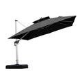 PURPLE LEAF Double Top 360 Degree Rotation 9 ft / 10 ft / 11 ft / 12 ft Square Patio Classic Umbrella - Purple Leaf Garden
