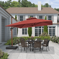 gray patio umbrella