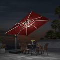 offset patio umbrella with weighted base