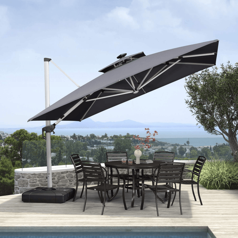 tilting patio umbrella with stand