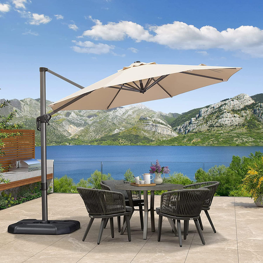 affordable patio umbrella with crank and tilt