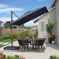 PURPLE LEAF Rectangle 8 / 9 / 10 / 9 x 11 / 10 x13 ft Patio Economical Umbrella - Purple Leaf Garden