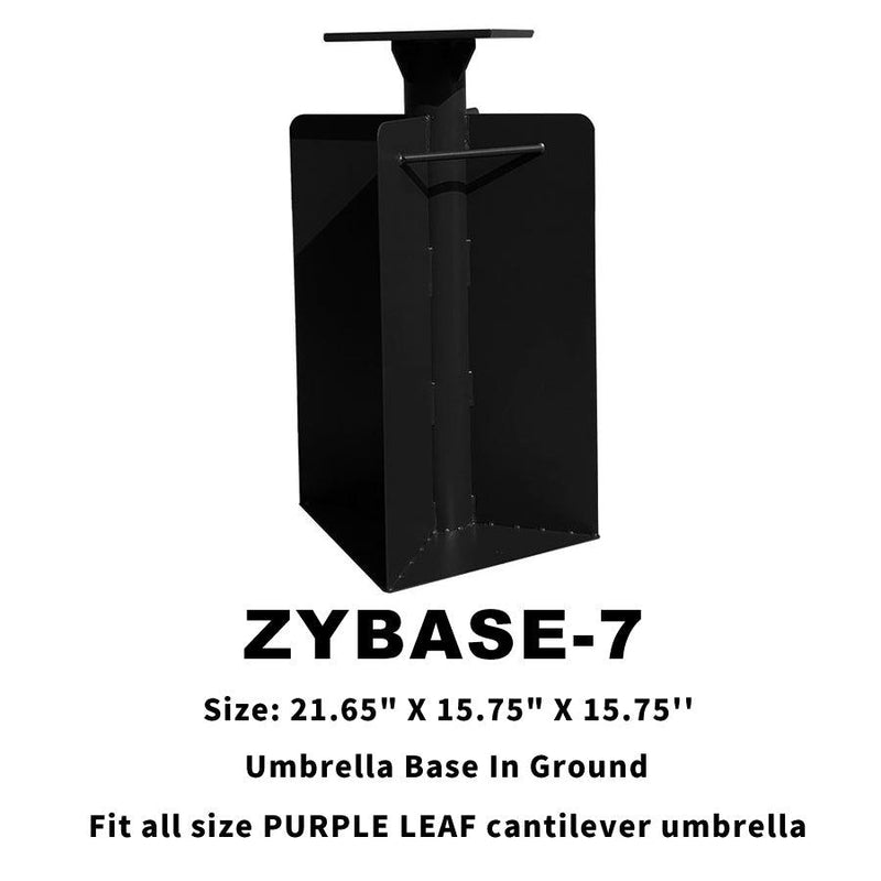 PURPLE LEAF In Ground ZYBASE-7 Umbrella Base - Purple Leaf Garden