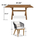 dining set size and detail
