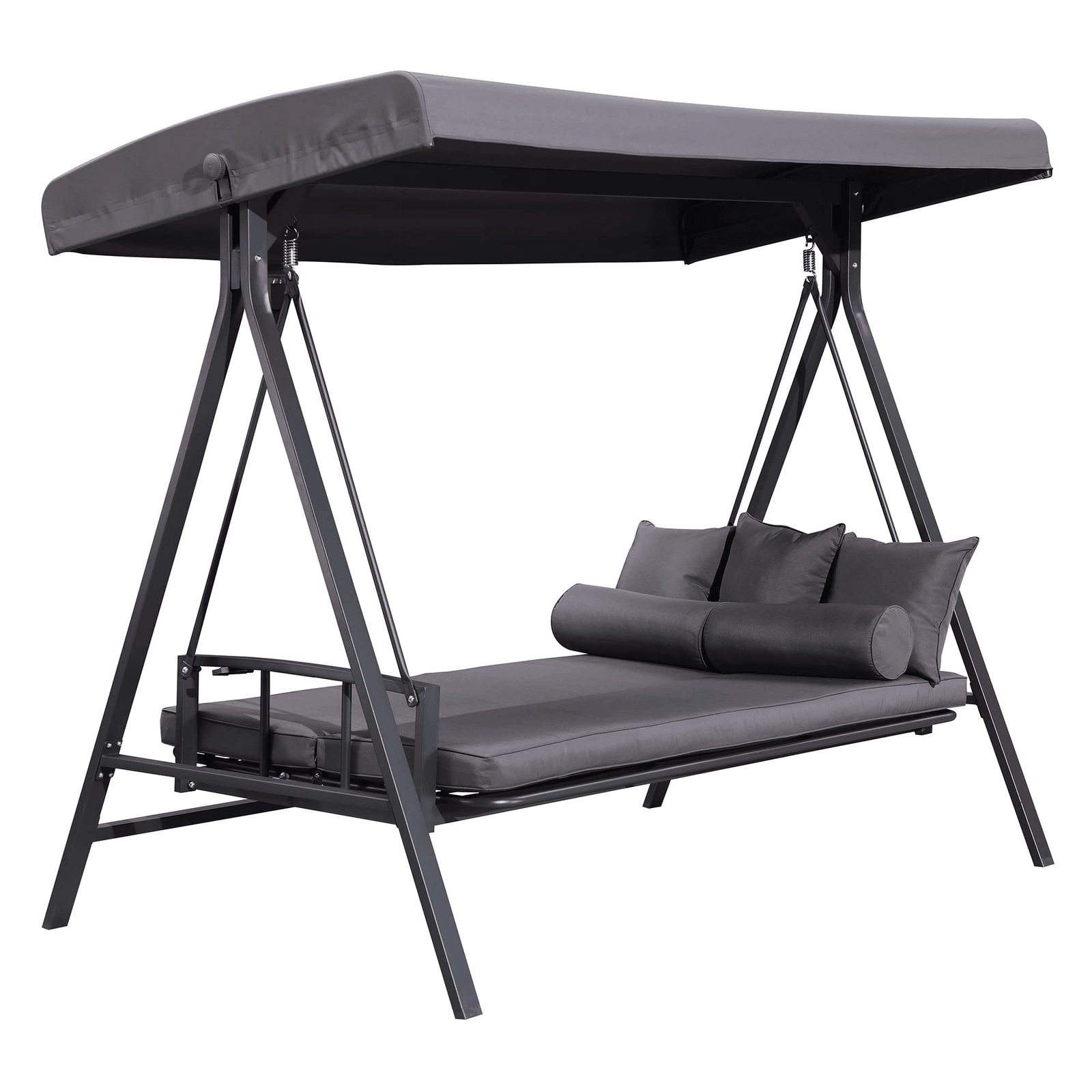 3-Seat Porch Swing Bed | Adjustable Backrest