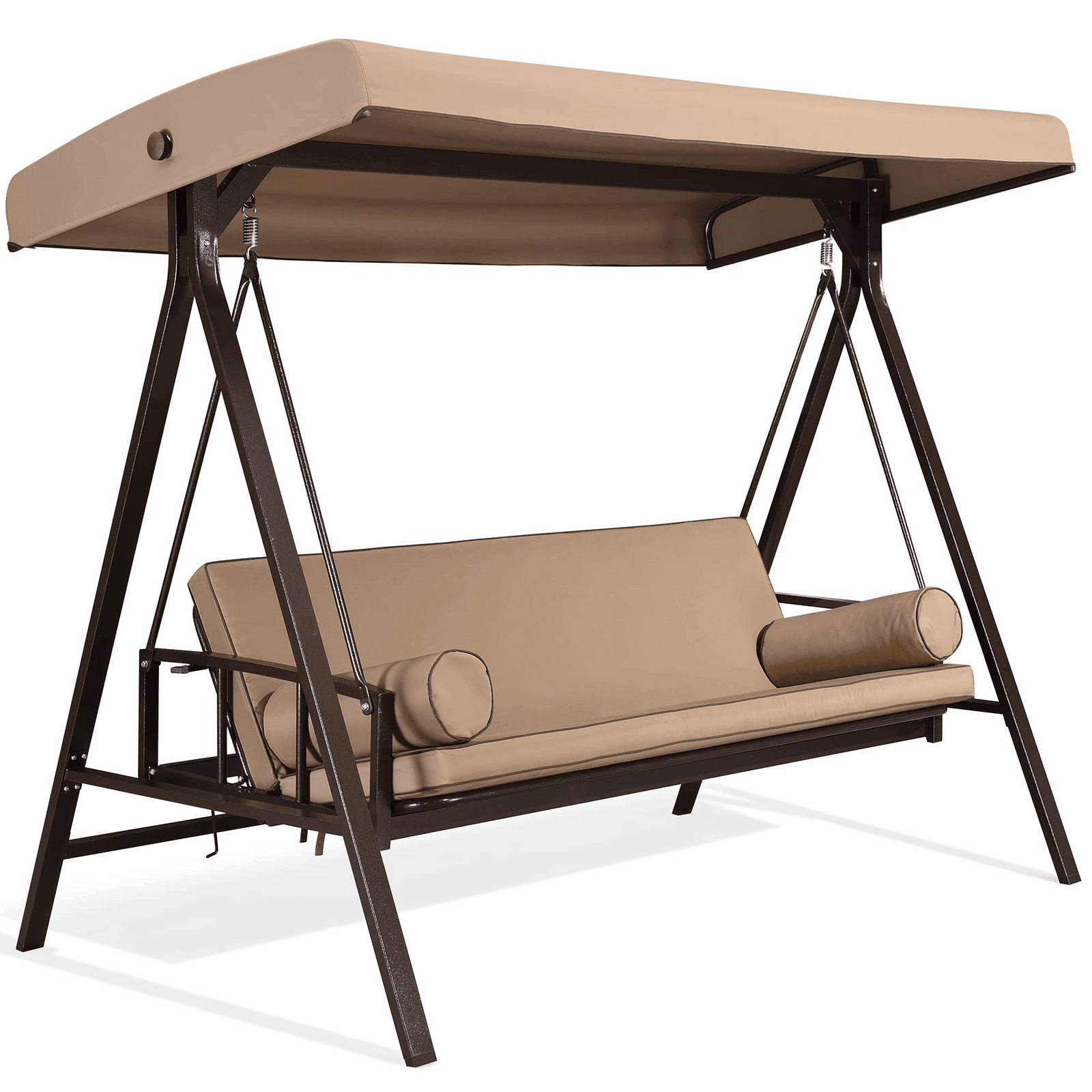 3-Seat Porch Swing Bed | Adjustable Backrest