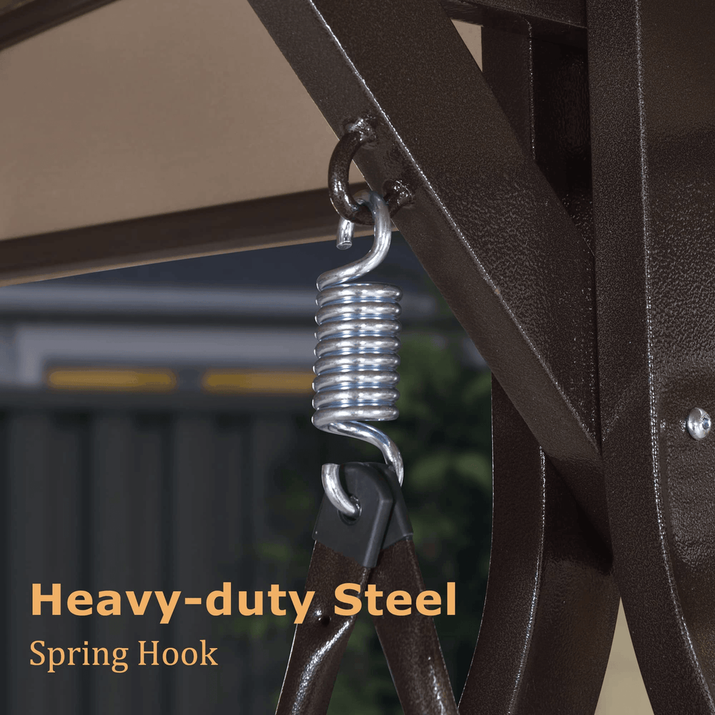 3-Seat Porch Swing Bed | Adjustable Backrest