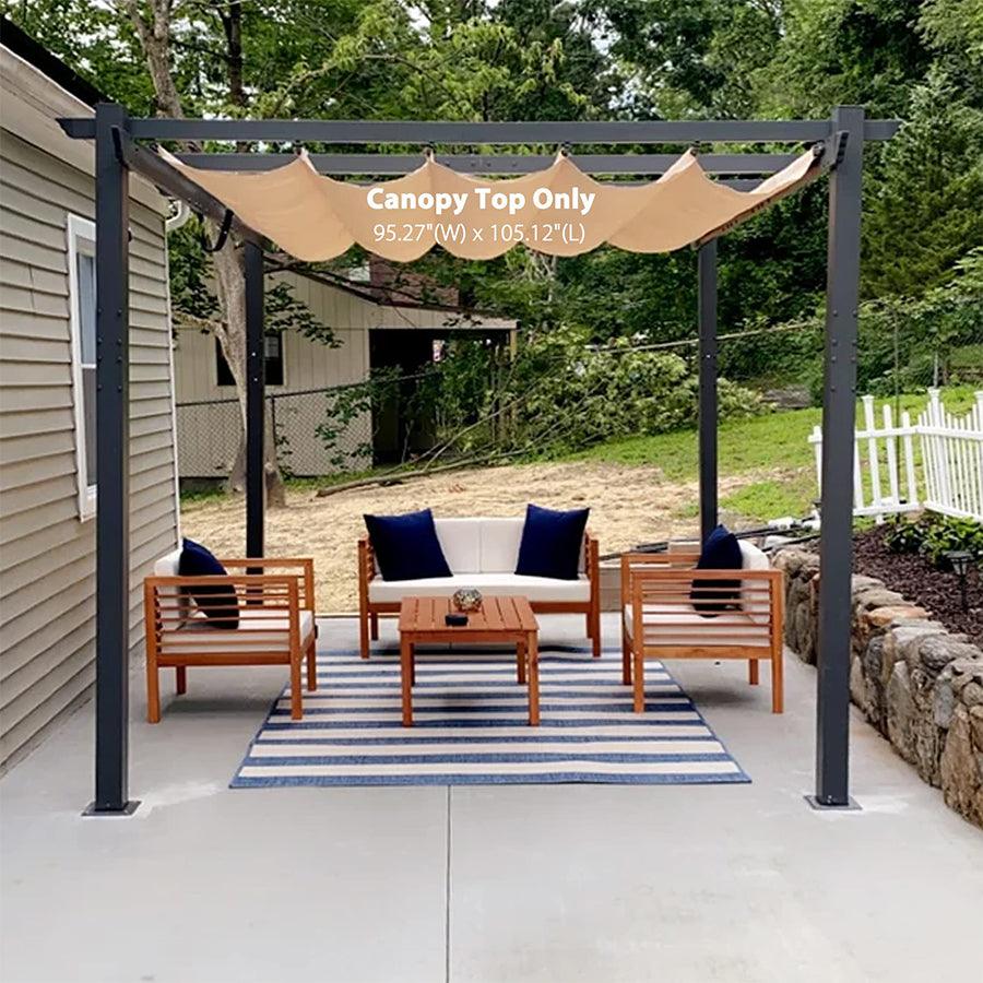 Outdoor Retractable Pergola Shade Cover | Durable Fabric