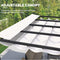 Outdoor Retractable Aluminum Pergola with Sun Shade Canopy-Purple Leaf Garden