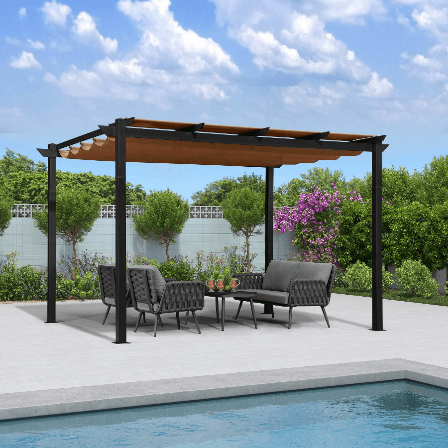 Outdoor Pergola Canopy Cover | Retractable Shade for Patio