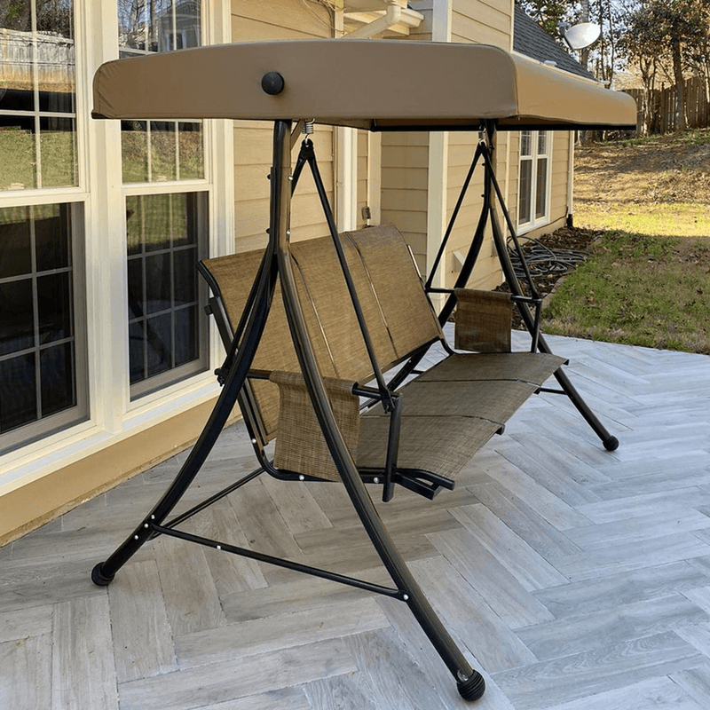 PURPLE LEAF Deluxe Outdoor Porch Swing