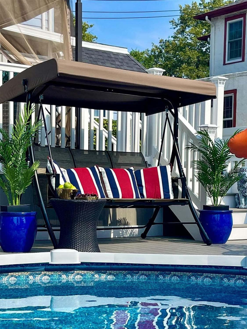 PURPLE LEAF Deluxe Outdoor Porch Swing