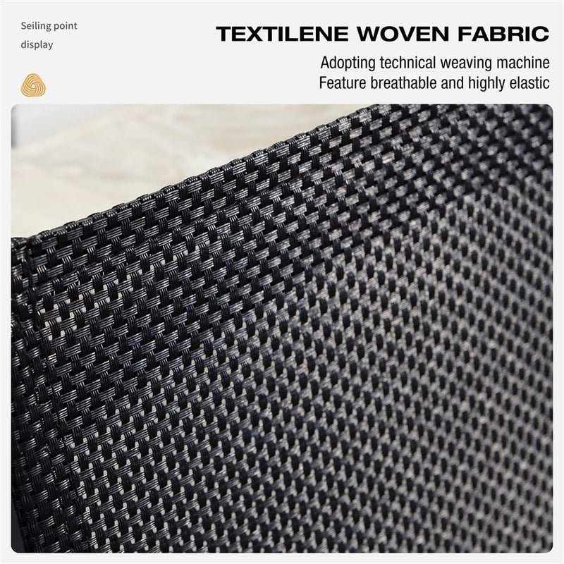 9 Pieces Textilene Folding Chairs detail image