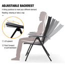 9 Pieces Textilene Folding Chairs detail image