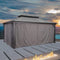 PURPLE LEAF Patio Gazebo For Backyard Grey Hardtop Galvanized Steel Roof Awning With Upgrade Curtain - Purple Leaf Garden