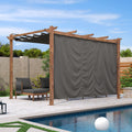 PURPLE LEAF Retractable Outdoor Curtains for Pergola, Gazebo, and More: Enjoy Your Outdoor Space in Comfort - Purple Leaf Garden