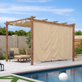PURPLE LEAF Retractable Outdoor Curtains for Pergola, Gazebo, and More: Enjoy Your Outdoor Space in Comfort - Purple Leaf Garden