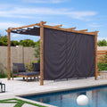 PURPLE LEAF Retractable Outdoor Curtains for Pergola, Gazebo, and More: Enjoy Your Outdoor Space in Comfort - Purple Leaf Garden
