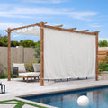 PURPLE LEAF Retractable Outdoor Curtains for Pergola, Gazebo, and More: Enjoy Your Outdoor Space in Comfort - Purple Leaf Garden