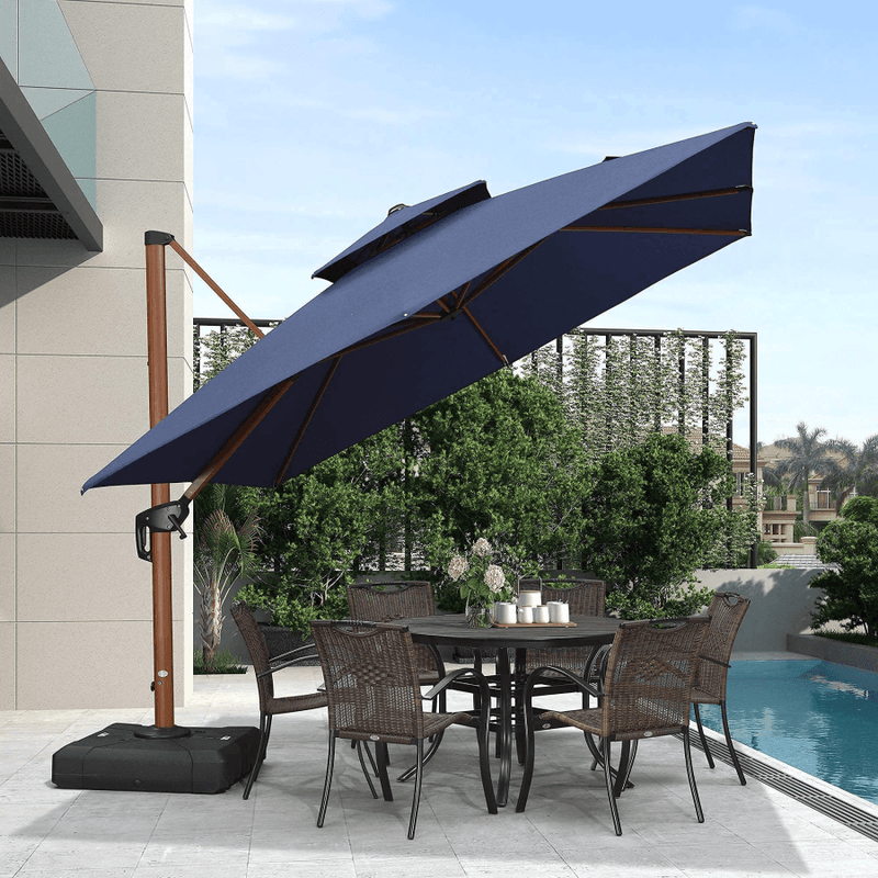 patio umbrella, sunbrella, with wood patternpatio umbrella, sunbrella, with wood pattern