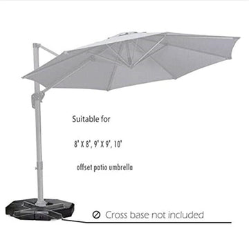 heavyweight patio umbrella stand PURPLE LEAF Cantilever Umbrella Weighted Base ZY04BSSJ-60