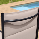 PURPLE LEAF Outdoor Chaise Lounge Aluminum with Side Table and Wheels Reclining Chair - Purple Leaf Garden