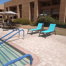 PURPLE LEAF Outdoor Chaise Lounge Aluminum with Side Table and Wheels Reclining Chair - Purple Leaf Garden