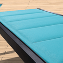 PURPLE LEAF Outdoor Chaise Lounge Aluminum with Side Table and Wheels Reclining Chair - Purple Leaf Garden