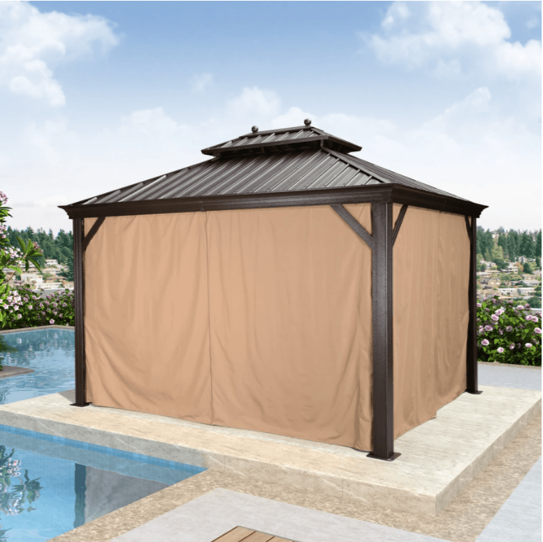 The Privacy Curtain for Hardtop Gazebo - Purple Leaf Garden