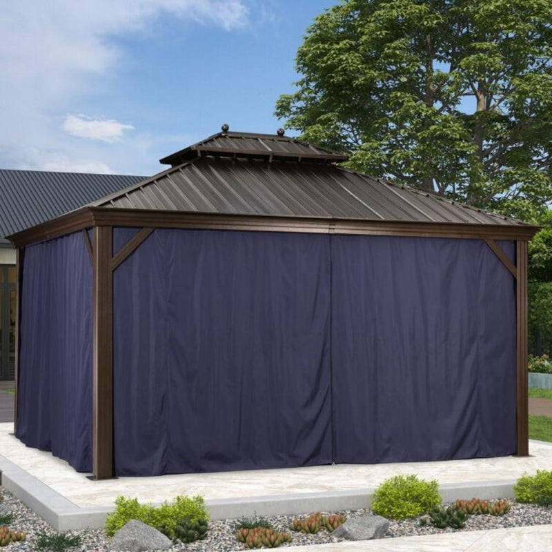 The Privacy Curtain for Hardtop Gazebo - Purple Leaf Garden