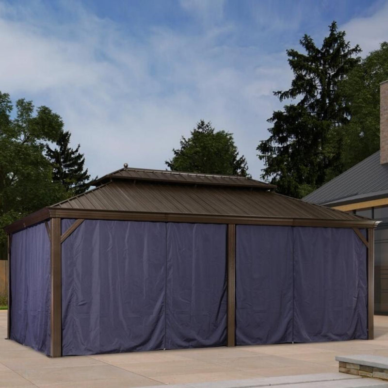 The Privacy Curtain for Hardtop Gazebo - Purple Leaf Garden